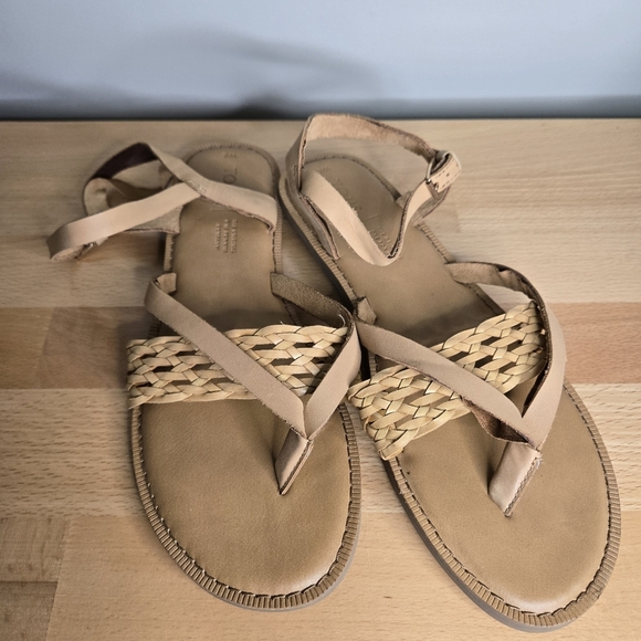 Toms Lexie W8 Women's Tan Strappy Sandals - Picture 4 of 10